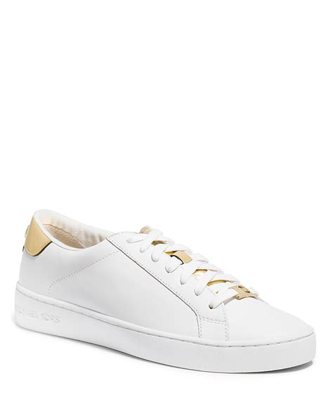 michael kors irving sneakers gold|Michael Michael Kors Women's Irving Lace.